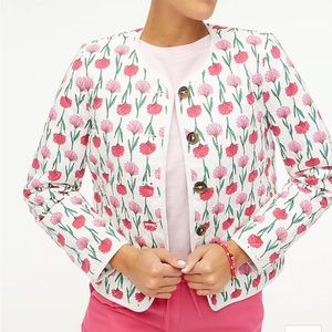 J. Crew Floral quilted jacket